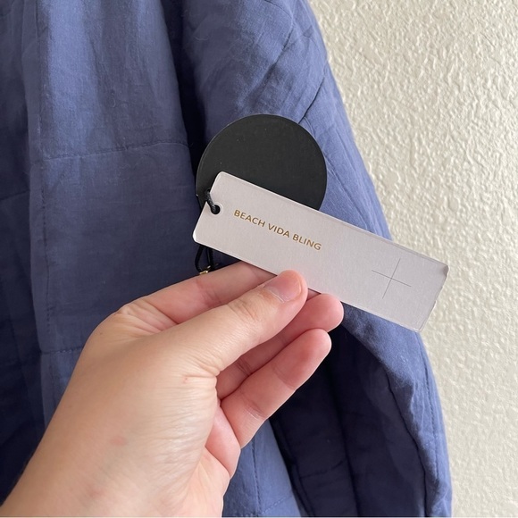 NWT Amuse Society Seabreeze Quilted Jacket Pockets Indigo Women's Size L/XL - Picture 10 of 10